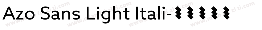 Azo Sans Light Itali字体转换